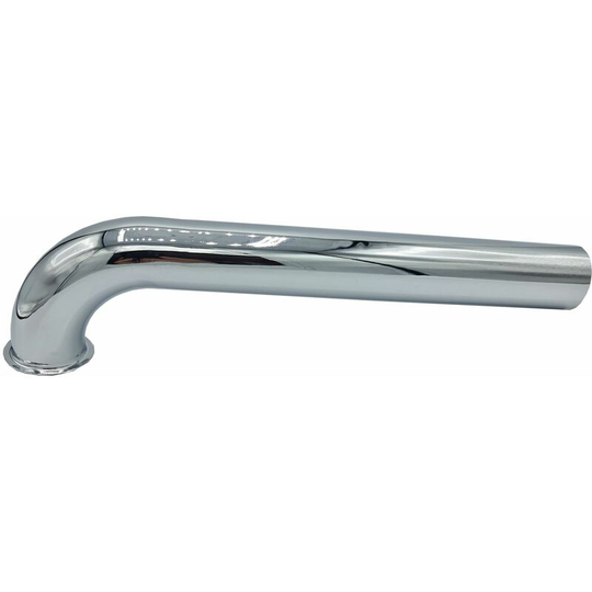 Straight Pipe with Elbow 32mm Drain Waste Trap Chrome Replacement 270mm Long