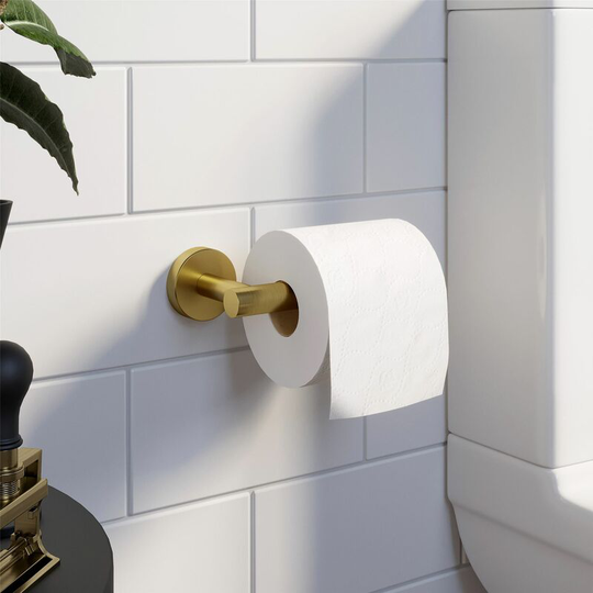 Gold Architeckt Halcyon Toilet Roll Holder Bathroom Accessories Wall Mounted - Gold