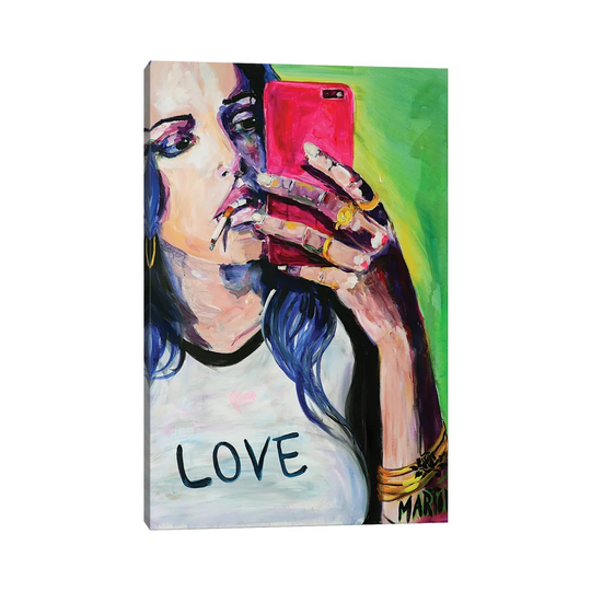 Selfie Queen - Wrapped Canvas Painting