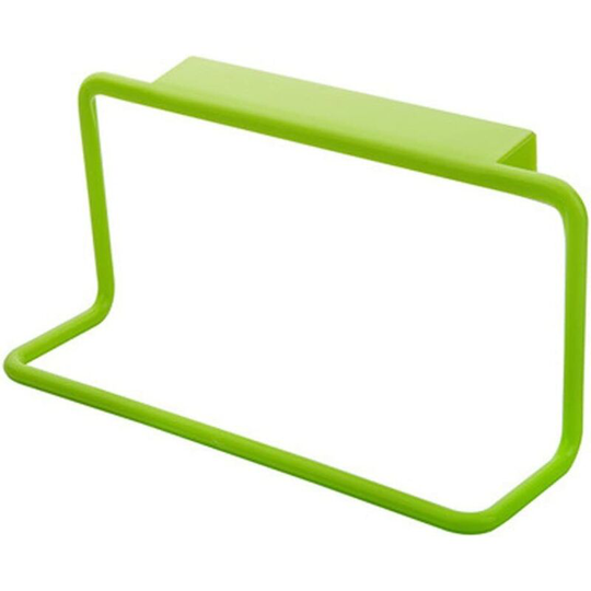 Towel Holder,Towel Rack Hanging Holder Organizer Bathroom Kitchen Cabinet Cupboard Hanger (Green)-White