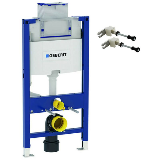 Duofix 0.82m wc Toilet Frame 12cm Omega Cistern Wall Brackets + wc Bend - Geberit
