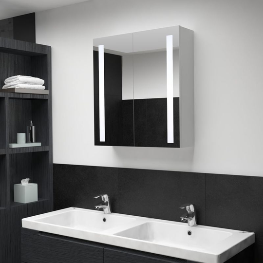 Led Bathroom Mirror Cabinet 62x14x60 cm VD25420 - Hommoo