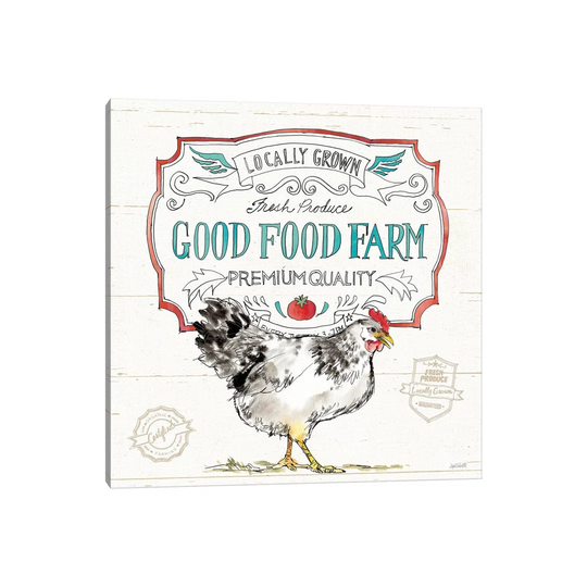 Down on the Farm V - Wrapped Canvas Typography