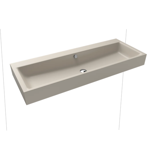 Beige Steel Enamel Rectangle Bathroom Sink with Overflow
