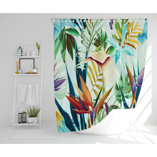 Aquilina Polyester Shower Curtain Set