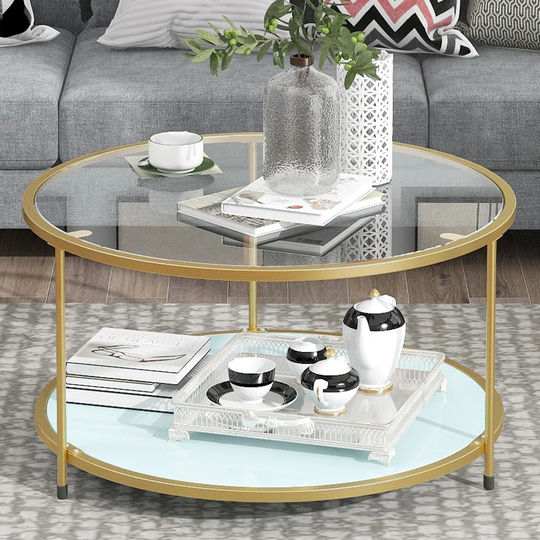 Onley Floor Shelf Coffee Table with Storage