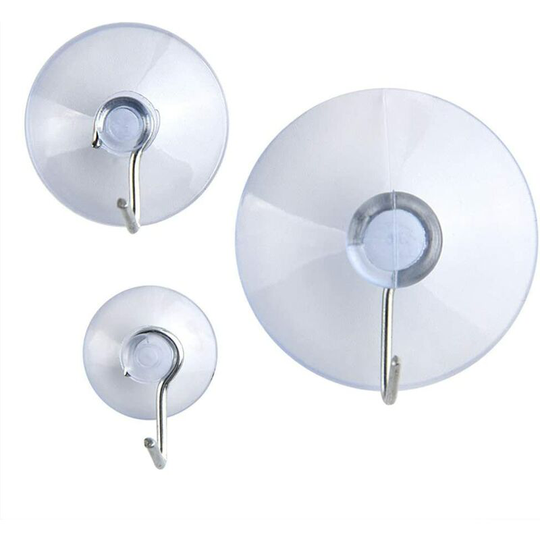 Gift - 30 Peices Plastic Suction Cup Suction Cups with Hooks, 3 Size 45mm, 30mm, 20mm in pp Box (Transparent)