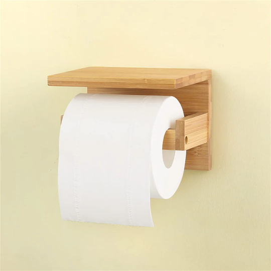 Serra Wall Mounted Toilet Roll Holder With Spacious Shelf