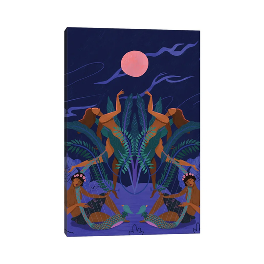 Pink Moon by Arty Guava - Wrapped Canvas Painting