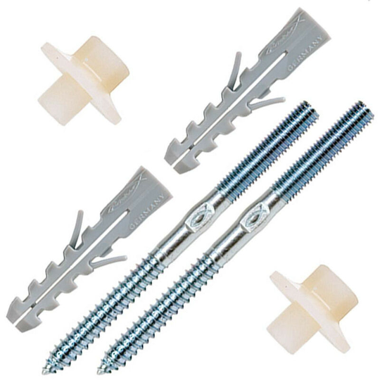 M8 x 100mm Wash Basin and Urinal Fixing Set - Silver - Fischer