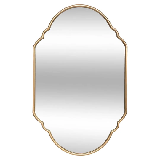 Adrieana Octagon Metal Framed Wall Mounted Bathroom Mirror in Gold