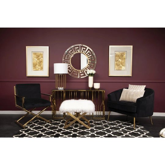 Berrin Metal Mirror in Gold