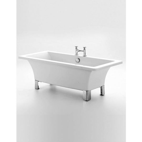 Clarence Double Ended Bath With Feet - 1690mm x 745mm - White - White - Royce Morgan