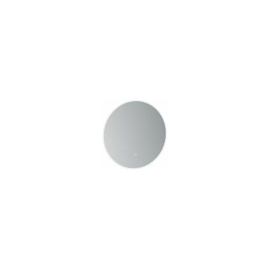 Saneux - Oska Round Illuminated Led Mirror With Demister Pad - 500mm Wide - Polished Aluminium - OS050M - Aluminium