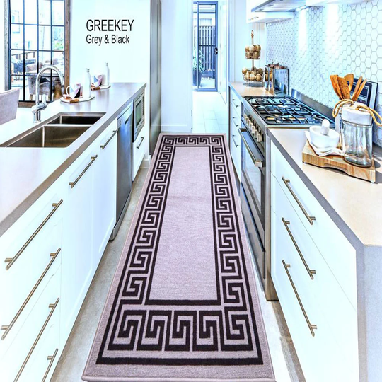 Gagliano Hand-Knotted Grey/Black Outdoor Rug