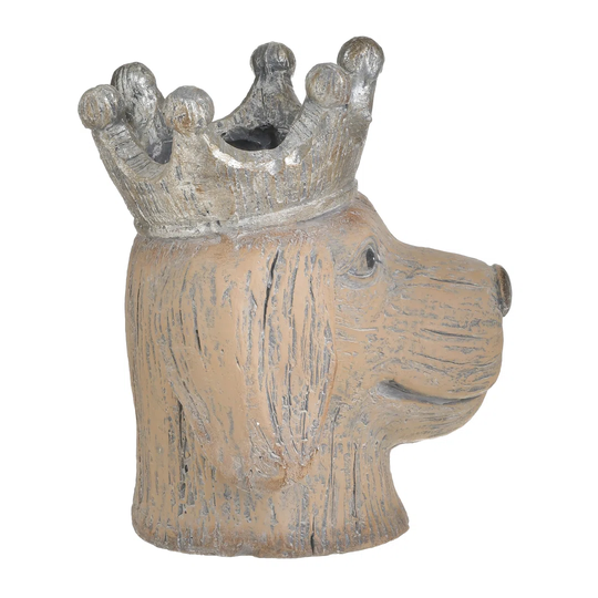 CERAMIC PLANTER DOG
