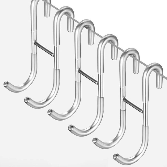 Litzee - Shower hooks without drilling hooks Shower screen set of 3 with rubber coating for glass shower screen, towel holder and squeegee holder