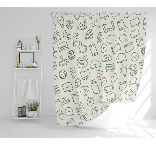 Dilma Polyester Shower Curtain Set