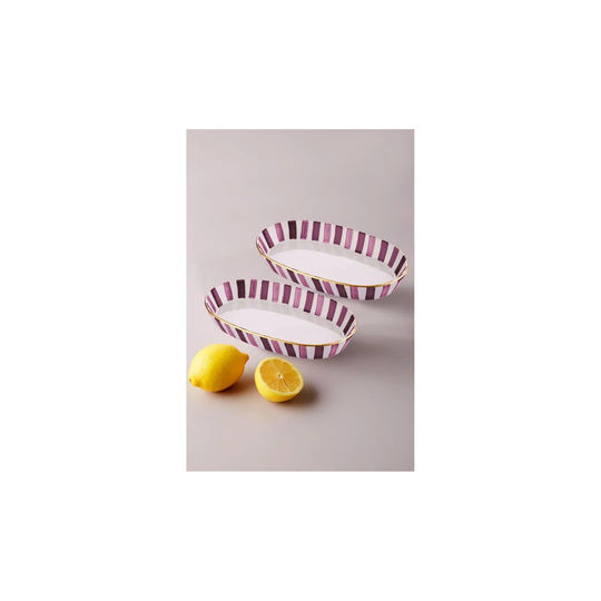 Fez 2 Piece Oval Serving Plate Set 15 x 25 x 4cm