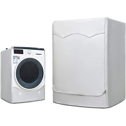 Perlerare - Cover for Front Loading Washing Machine and Dryer, Waterproof, Silver, Silver, 23'W×23'D×33'H