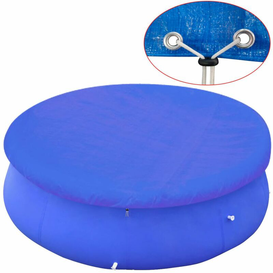 Pool Coverfor 450-457 cm Round Above-Ground Pools - Blue