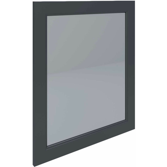 Rak Washington Framed Bathroom Mirror - 650mm h x 585mm w - Black