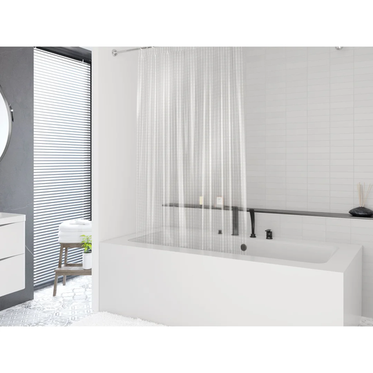 Symple Stuff New Transparent 3D PEVA Mosaic Bath Shower Curtain
