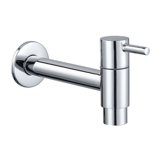 Brass Wall Faucet for Cold Water, Washbasin, Sprout, Washing Machine Faucets, Garden Faucets, Chrome Finish