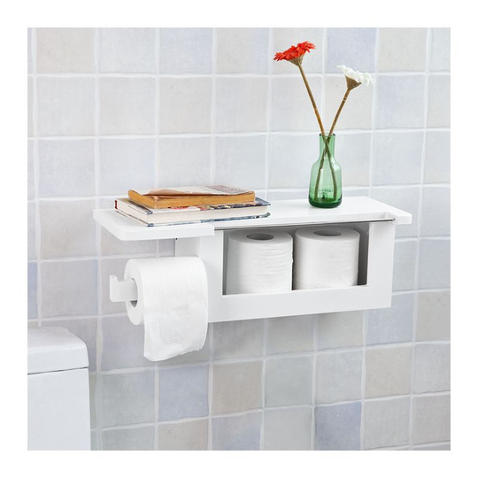 Wood Wall Mounted Bathroom Toilet Paper Roll Holder,FRG175-W - Sobuy