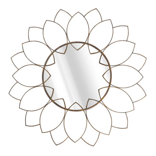 Szyb - Wall-Mounted Mirror Wrought Iron Makeup Entryway Mirror Bathroom Living Room Decoration
