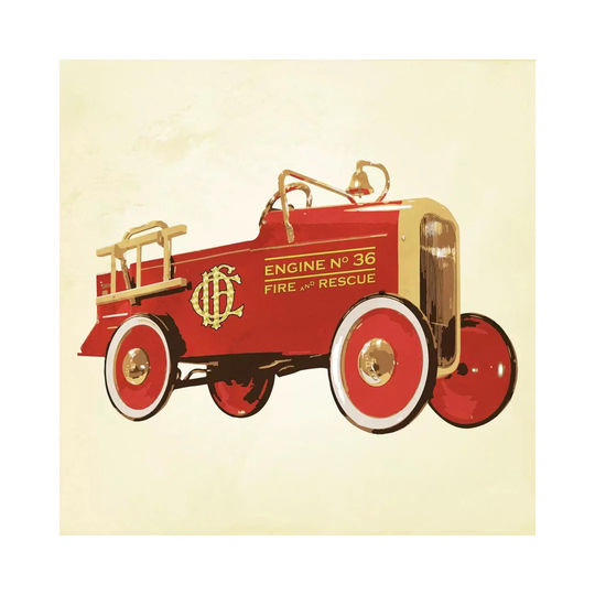 Modern Art- Fire Engine 36 by 5by5collective - Wrapped Canvas Art Prints