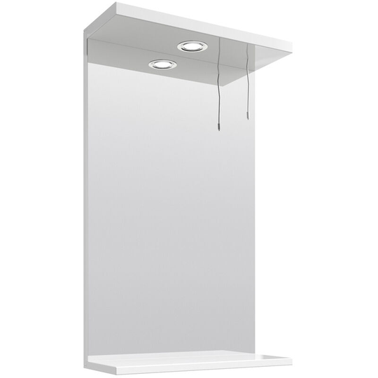 Alexander James 450mm x 750mm Downlit Vanity Mirror - White