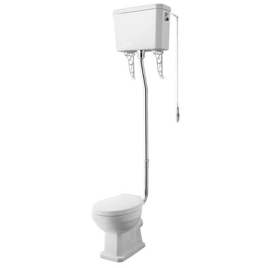 Lokshin High Level Toilet with Pull Flush and Soft Close Seat