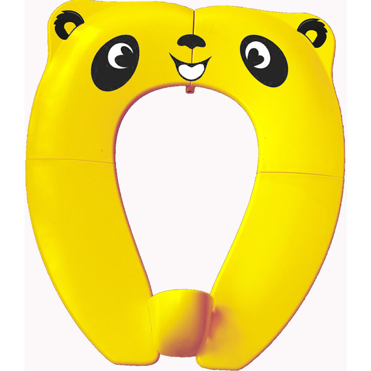 Portable Potty Seat with Splash Guard for Toddlers, (Yellow) Foldable Travel Potty Seat with Carry Bag, Non-Slip Pads Toilet Training Seat Covers for