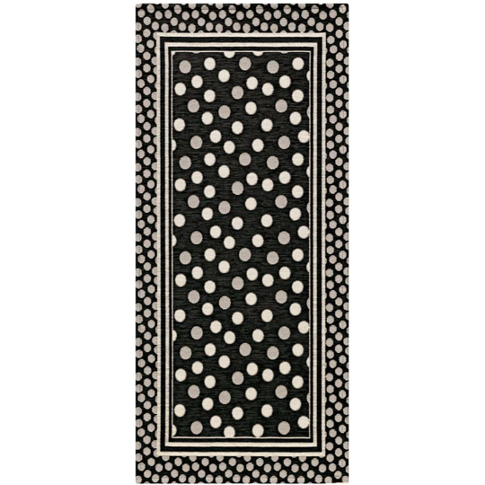 Lilith Sphere Hooked Black Rug