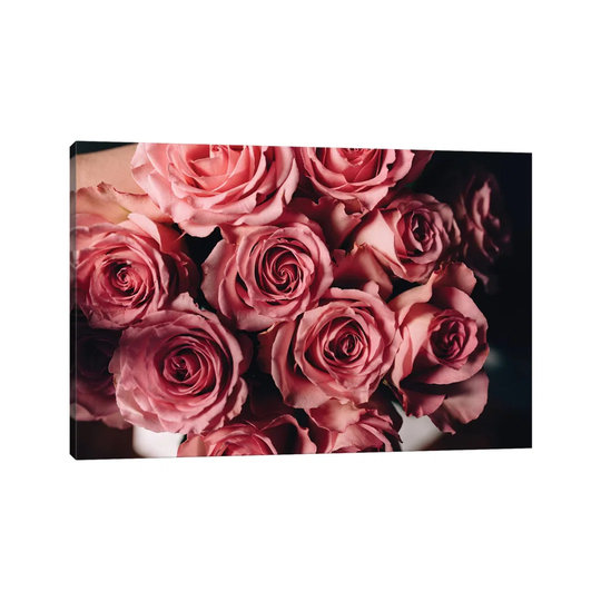 Pink Roses on Top by Chelsea Victoria - Wrapped Canvas Painting