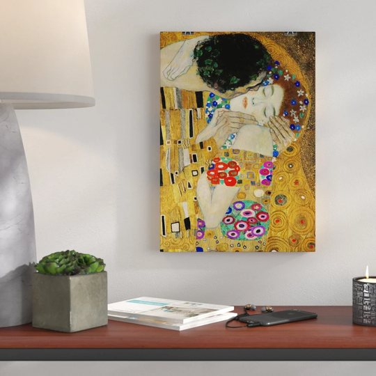 'The Kiss No.4' by Gustav Klimt Graphic art