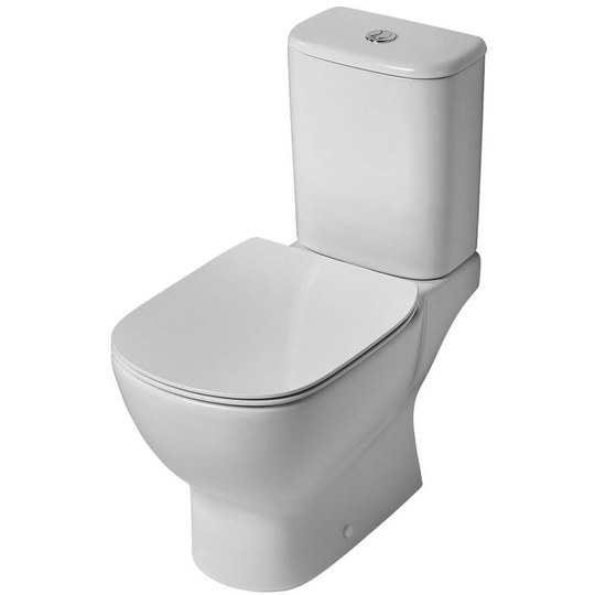 Tesi Close Coupled Toilet with 6/4 Litre Cistern - Standard Seat and Cover - Ideal Standard