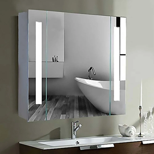 Gaddy 65cm W x 60cm H x 11.5cm D Wall Mounted Bathroom Cabinet