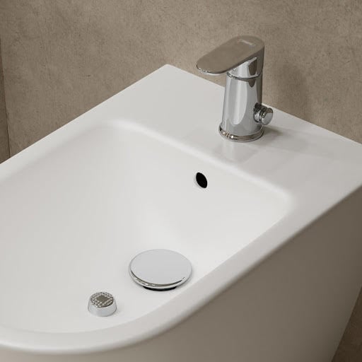 hansgrohe Vernis Blend EcoSmart Bidet Tap with Vertical Spray Chrome