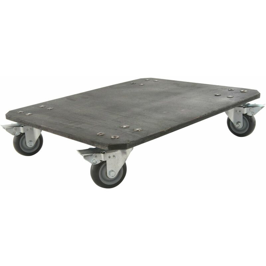 19' Wheel Base Trolley Rack Data Cabinet Castors Brakes Flight Case Transport pa