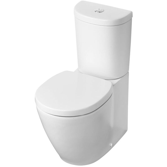 Concept Space Close Coupled Toilet - Push Button Cistern - Standard Seat - Ideal Standard