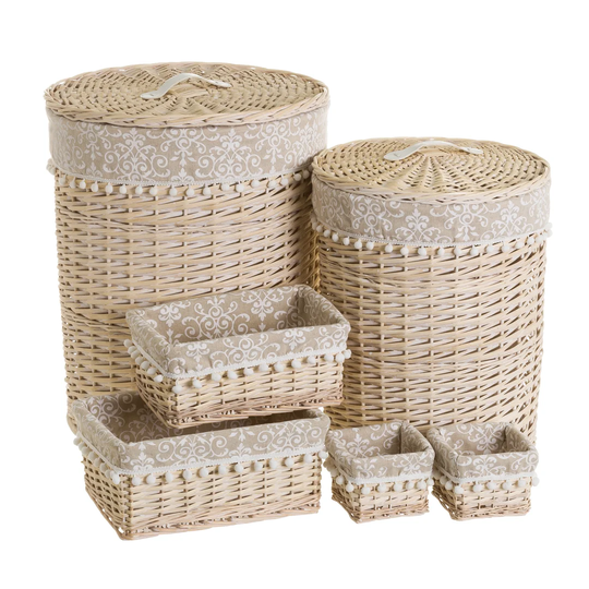 Wicker 6 Piece Basket Set