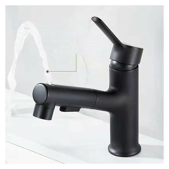 Rotary kitchen mixer Sink faucet with pull-out spray, optional in durable chrome-plated stainless steel (b)