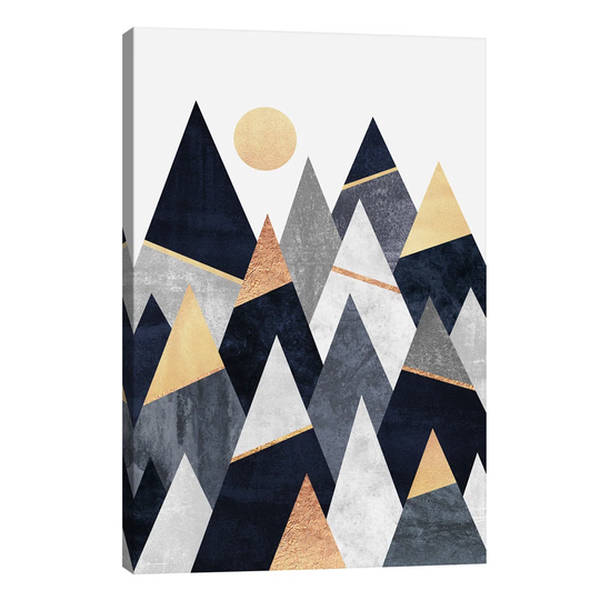 Fancy Mountains by Elisabeth Fredriksson - Wrapped Canvas Graphic Art Print