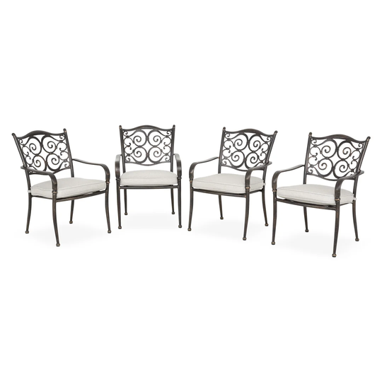 Pemberton Stacking Patio Dining Armchair with Cushion
