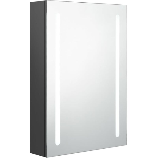 Vidaxl - led Bathroom Mirror Cabinet Grey 50x13x70 cm Grey