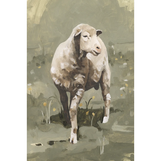 Spring Sheep I - Wrapped Canvas Painting