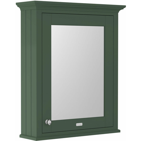 Old London Mirrored Bathroom Cabinet 650mm Wide - Hunter Green - Hudson Reed