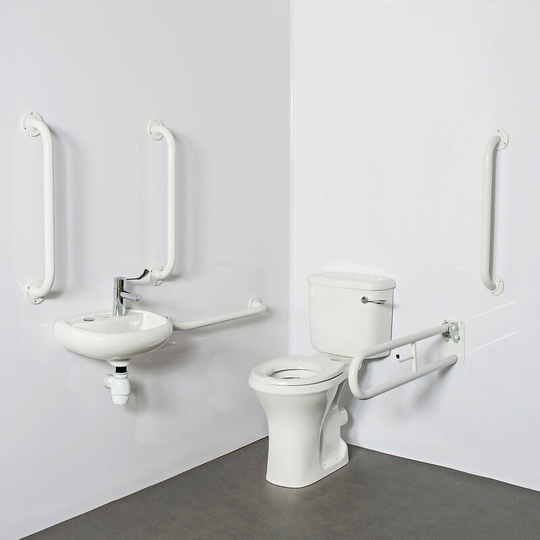 NymaPRO Close Coupled Doc m Pack White - 5 x White Grab Rails - Nymas